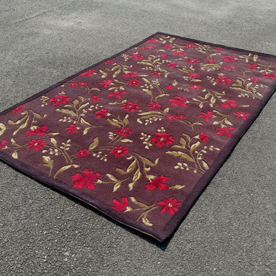 Wool Floral Indoor Rug
