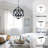 3 Light Dimmable Black Corridor Chandelier With Adjustable Chain