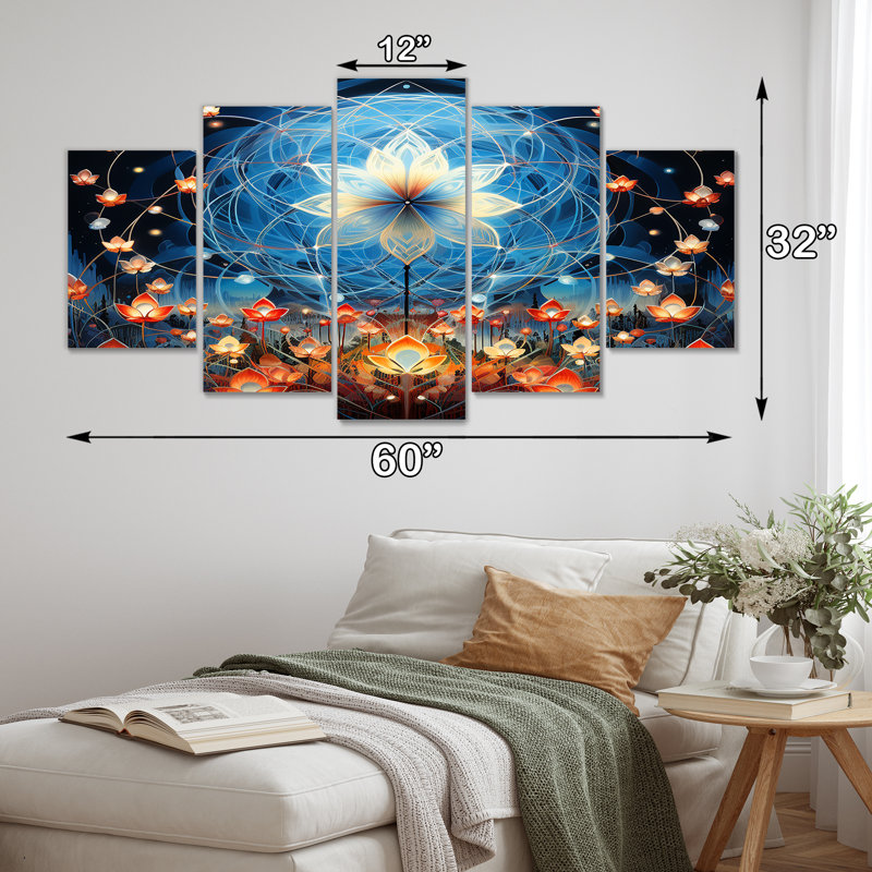 Torrence - Modern Floral Wall Art 5 Piece