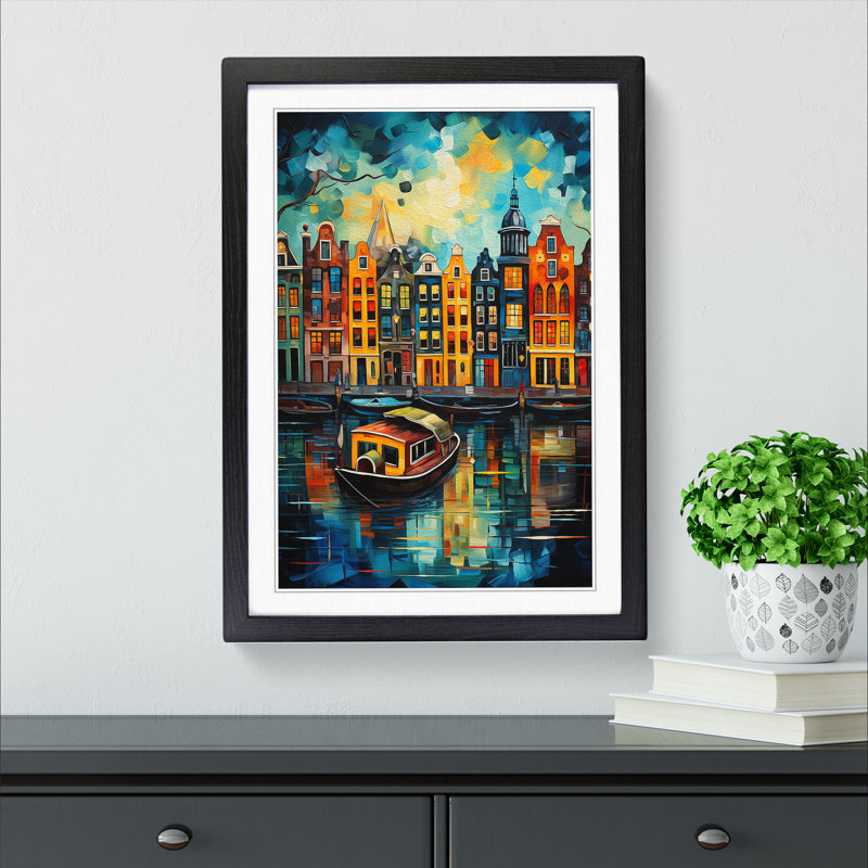 Amsterdam Abstract No.2 - Framed Print, Black, 46cm H x 34cm W x 2cm D