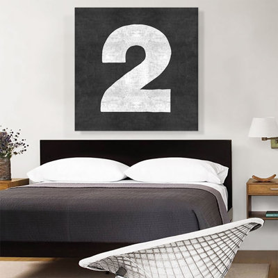 " Chalkboard Number 2 Two Numeral "