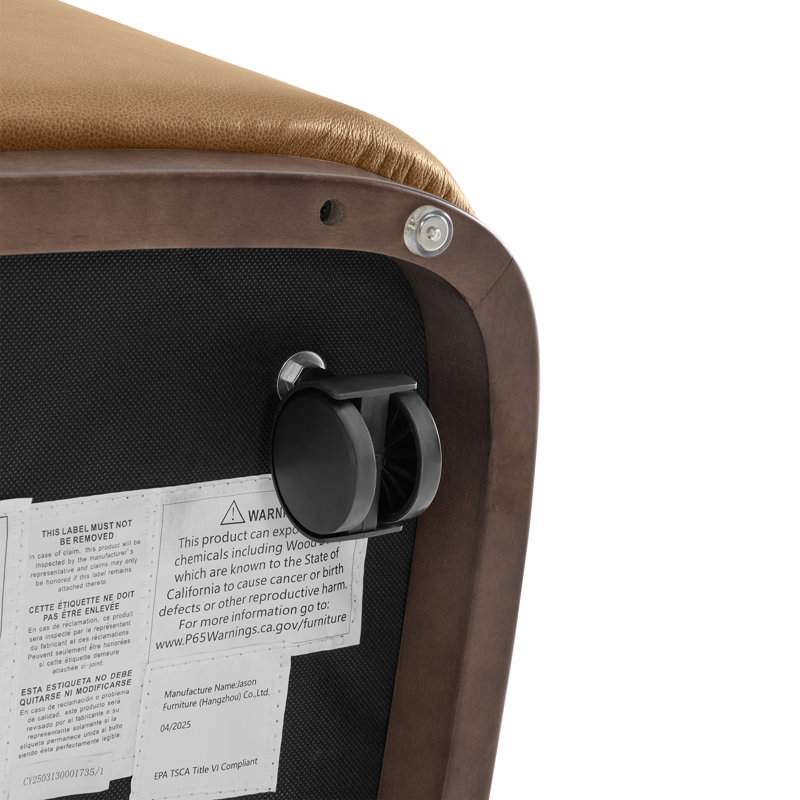 Chaises de salle à manger rembourrées Geelt, Cuir à équipement véritable brun