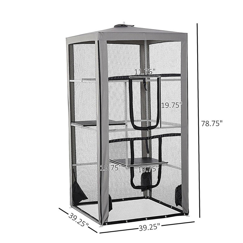 Structure en acier pour chat pour chat