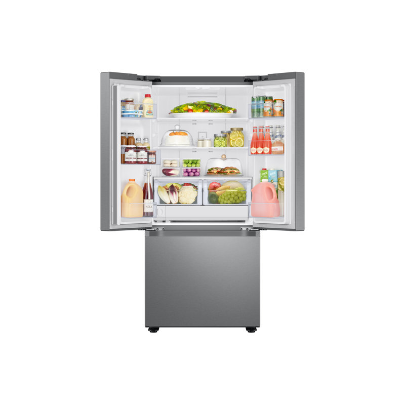 Réfrigérateur à porte française 30 "22 pi. Cu. Smart, Acier inoxydable