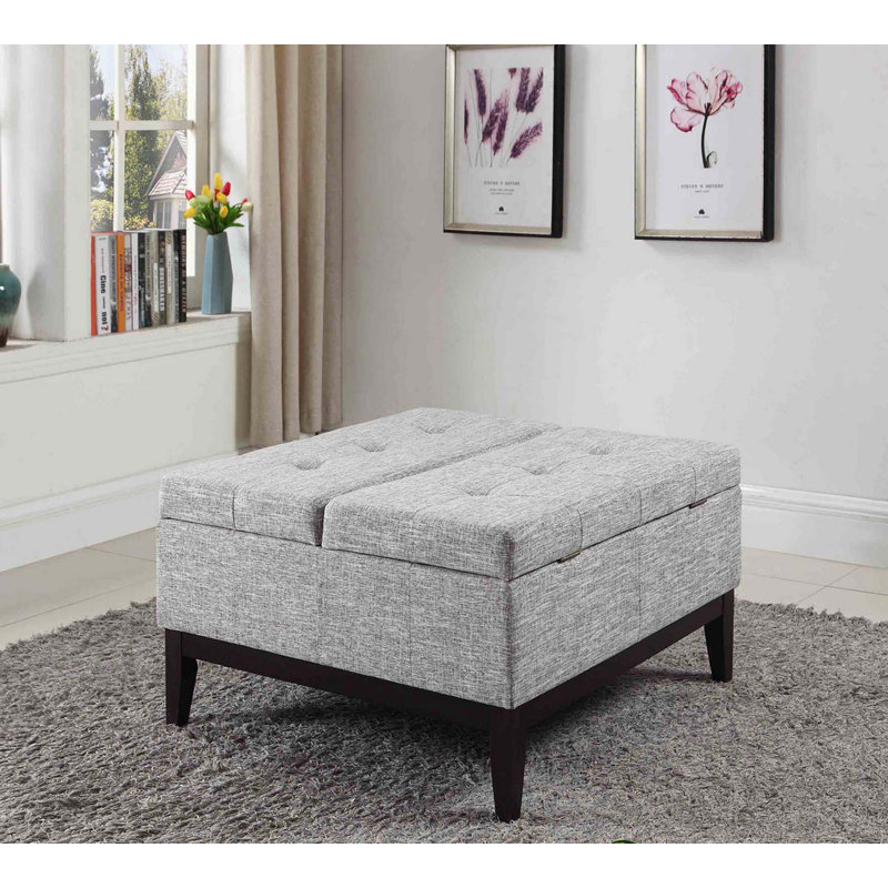 Table basse à plateau relevable avec rangement, Gris