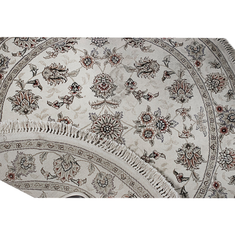 High-Quality Hand-Knotted Ivory Area Rug