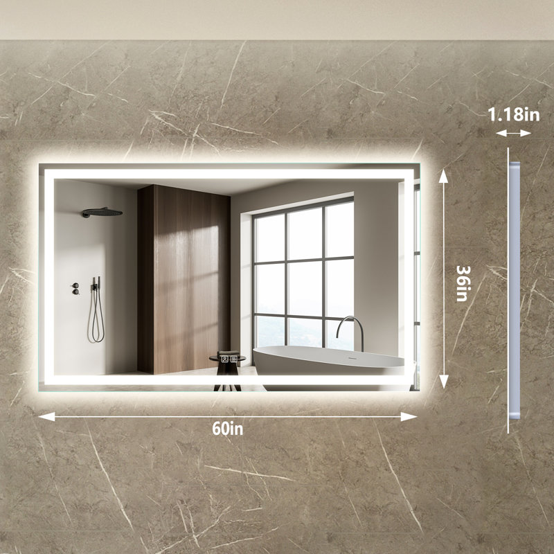 Naliyah Flat Wall Mirror, 60" x 36"