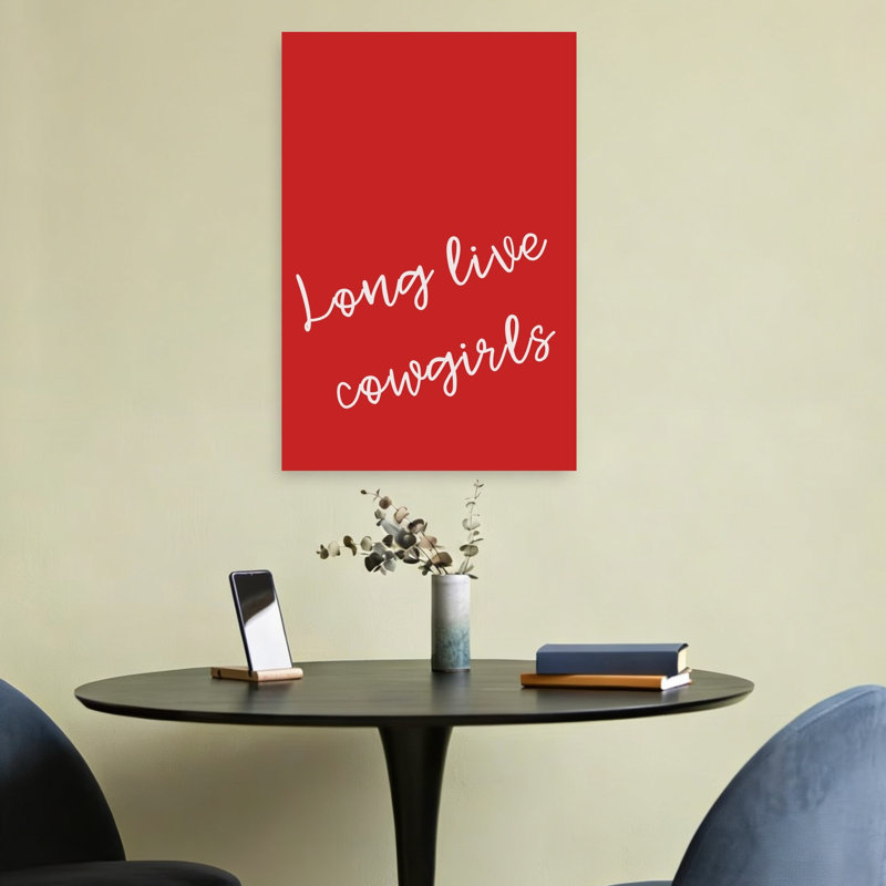 Long Live Cowgirls Rustic Abstract Contemporary Wall Art Print by Jolly And Dash - Wrapped Canvas Print