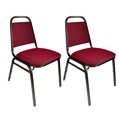 Chivari Trapezoid Banquet Chair - Multiple Fabric, Vinyl, and Frame Options, 2 Chair Bundle by Chivari Banquet