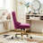 Desk Chair Swivel Office Chair With Wheels And Nailhead Trim-129105585