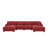 Andreco 144" Wide Reversible Modular Corner Sectional with Ottoman-275149038