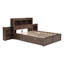 Lit plateforme pleine grandeur avec tablettes coulissantes, lit gigogne simple et 2 tiroirs