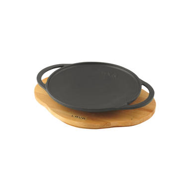 OUR TABLE 10.5 in. Pre-Seasoned Cast Iron Wok in Black 985119937M