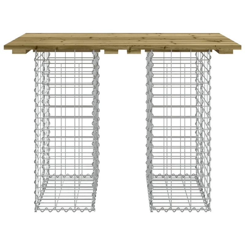 Birta Steel Outdoor Bench, 72 cm H x 100 cm W x 70 cm D, Impregnated Wood Pine
