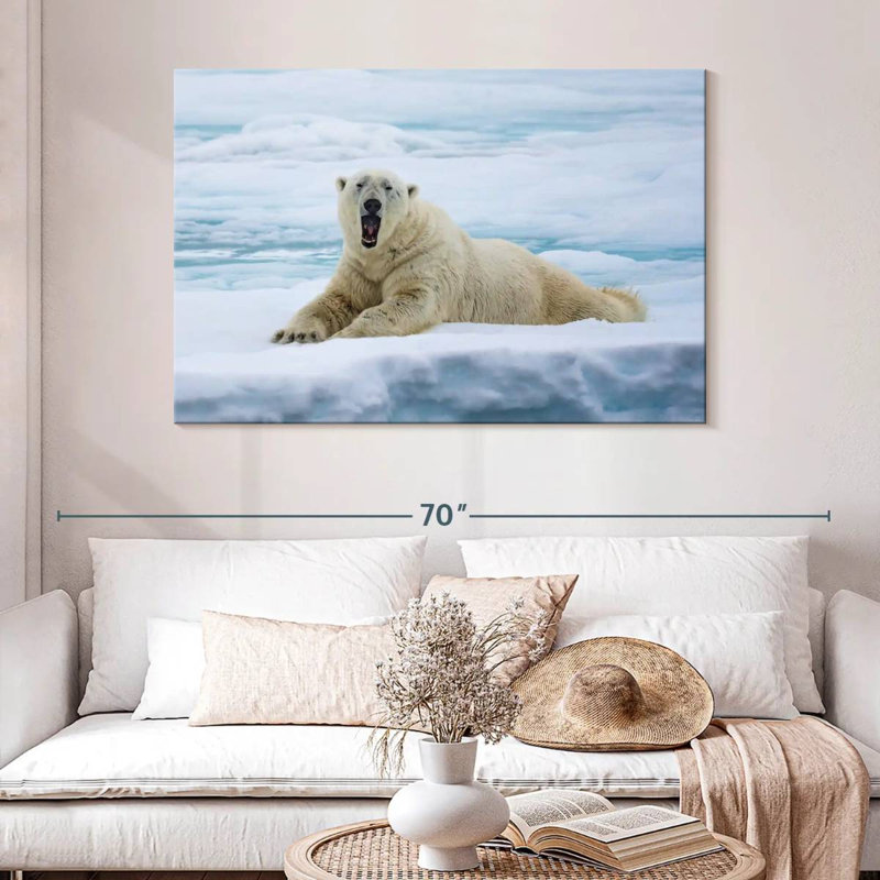 L'ours polaire Brampt se réveille, H 32 po x l 48 po