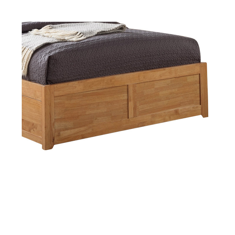 Alvan Solid Wood Storage Bed, Oak, Kingsize (5')