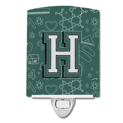 Back to School Initial Ceramic Night Light