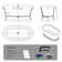 60" X 30" Classic American Style Solid Surface Freestanding Bathtubs Resin Stone Soaking Tubs In Matte White With Roman Stripes Design