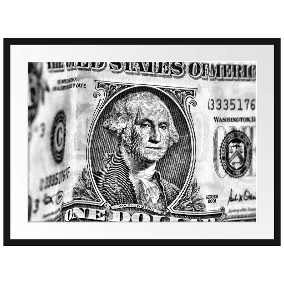 Dollar Banknote Gerahmter Fotodruck Poster