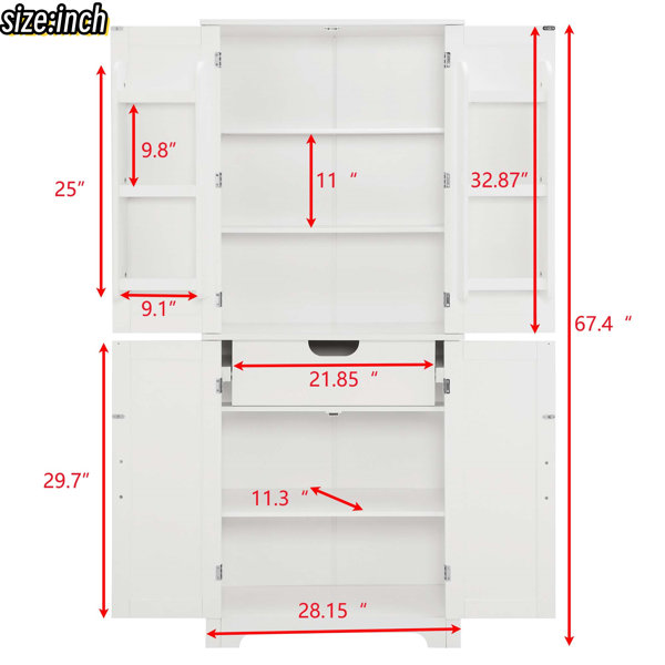 Andric 67.1'' Kitchen Pantry