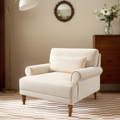 Fauteuil d'appoint surdimensionné avec coussin