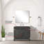Meuble-lavabo en chêne noir l 36 po x P 22 po, comptoir en quartz blanc, robinet, baignoire l 36 po avec comptoir poli et ensemble