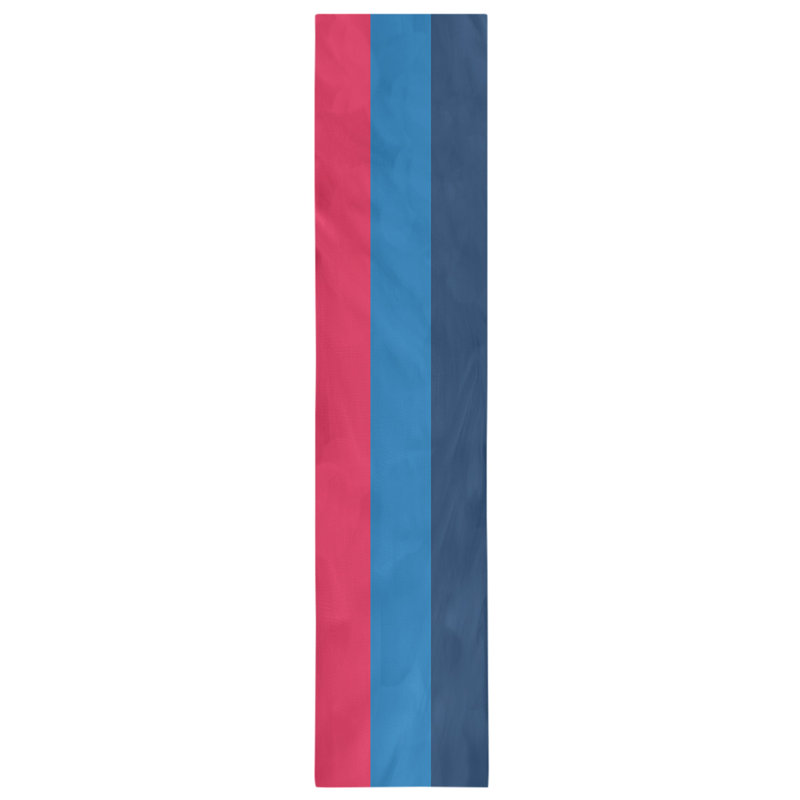 Chemin de table basket Philadelphia, L 72 po x l 16 po, Rouge / bleu / bleu marine, Polyester sergé
