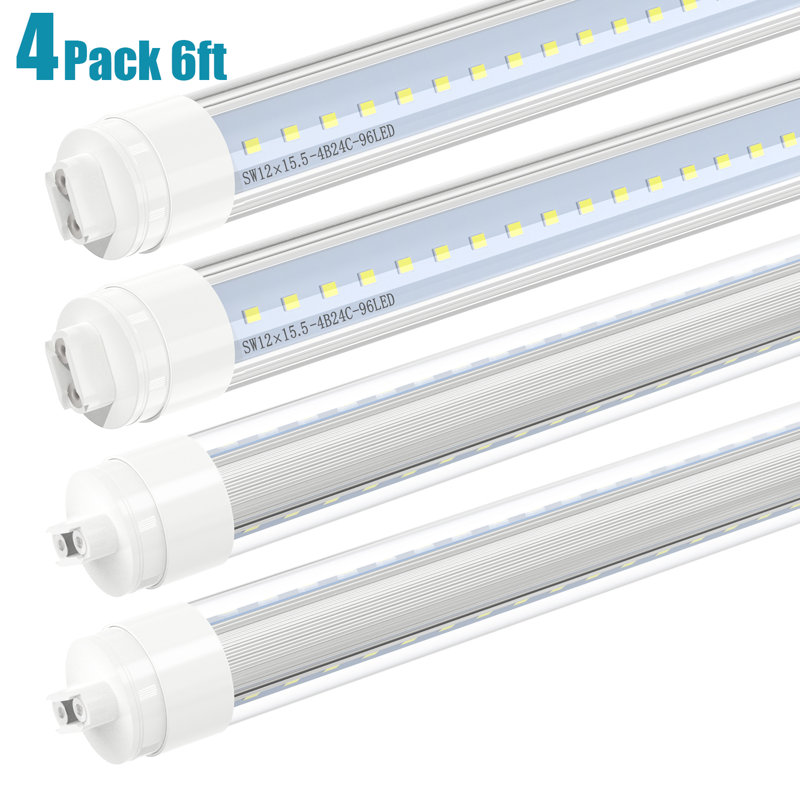 T8 6FT Double-sided HO LED Light Bulbs, 360 Degree Lighting