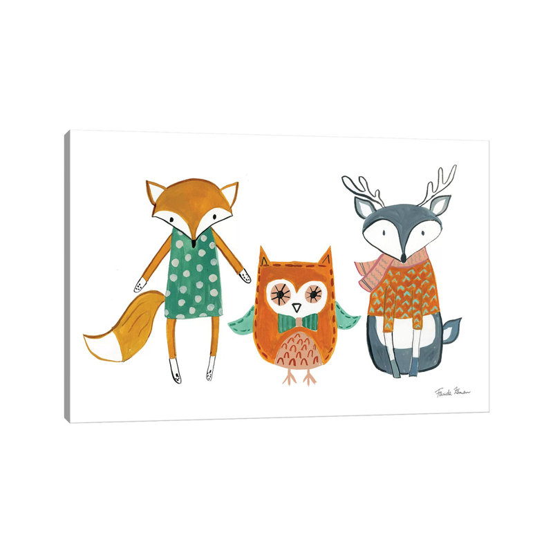 Neighborhood Pals Xi by Farida Zaman - Wrapped Canvas Painting, 20.32 cm H x 30.48 cm W