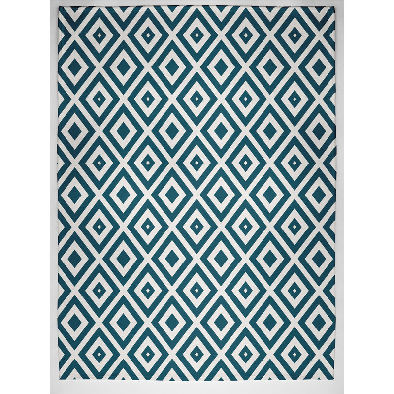 Maud Plain Weave / Muslin Throw Blanket, Teal