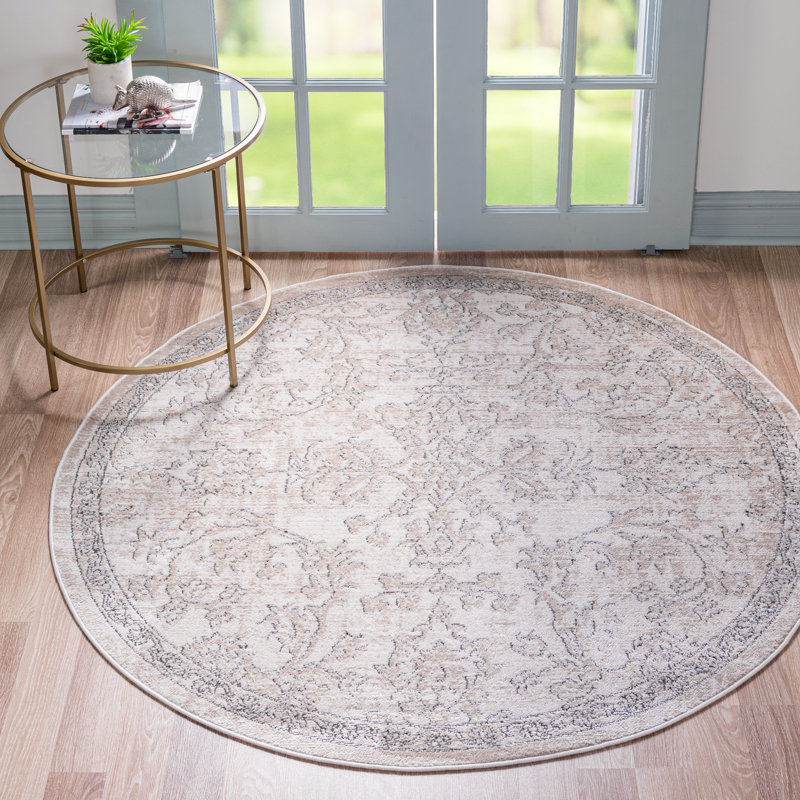 Gautier Floral Indoor Rug, Round 7'1"