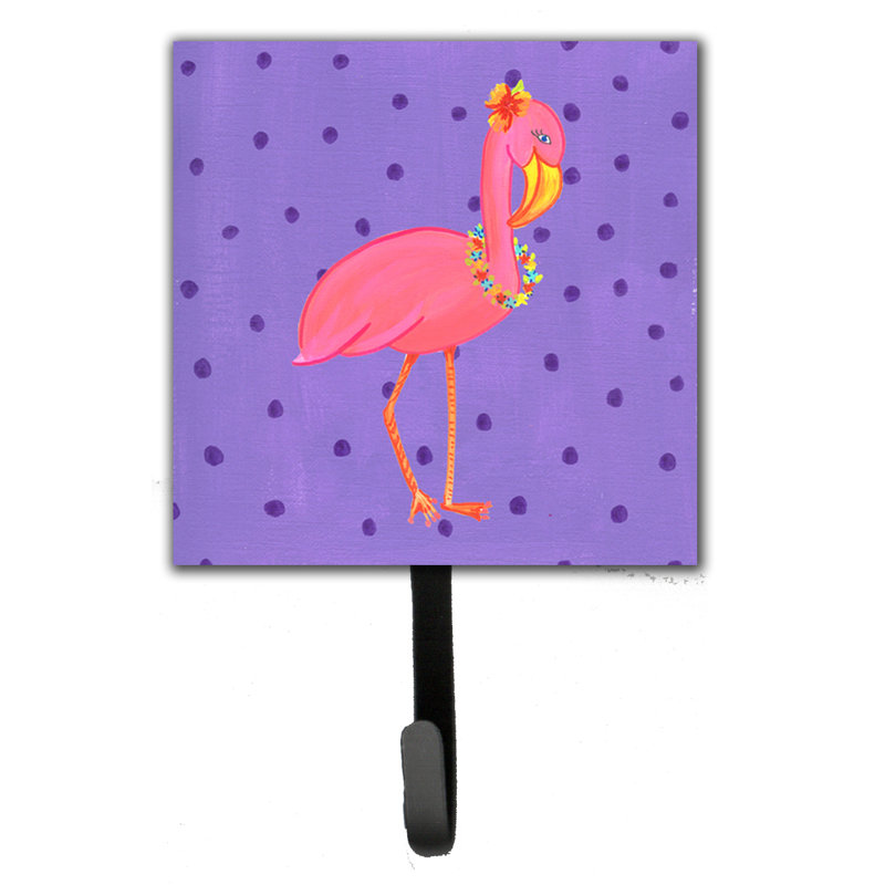 Porte-laisse Flamingo et crochet mural, Mauve / rose