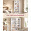 6 Tier White Open Bookshelf Freestanding Tall Bookcase Storage Display Shelf for Home Office Bedroom