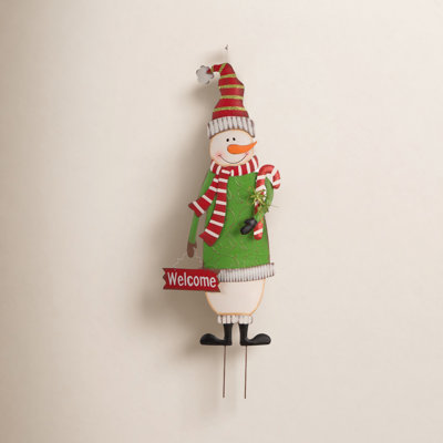 Christmas Snowman Yard Stake or Standing Decor or Wall Decor
