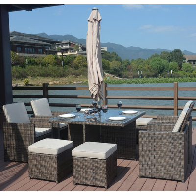 Ormiston 8 Seater Dining Set with Cushions