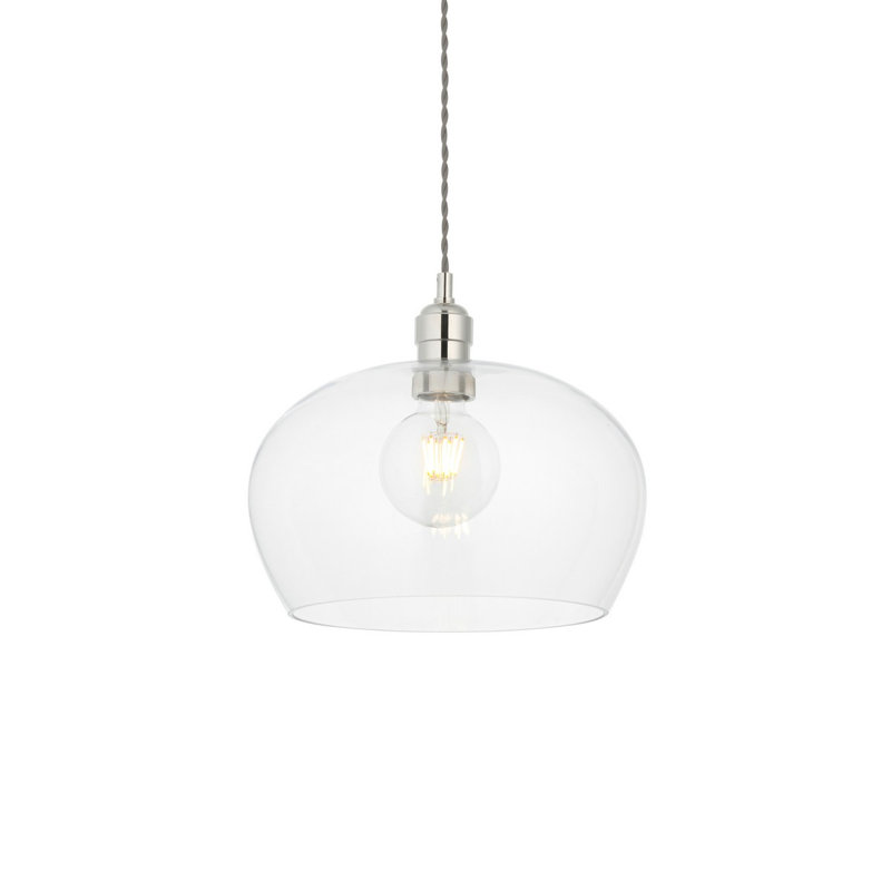 Parson 1 - Light Sphere Pendant, Bright Nickel