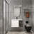 Wall-Mounted Bathroom Vanity With Ceramic Sink, 2-Soft Close Doors
