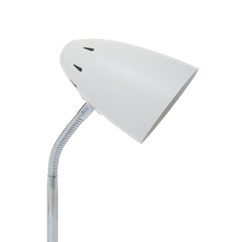 Metal Desk Lamp, 60 W, White, 222 V