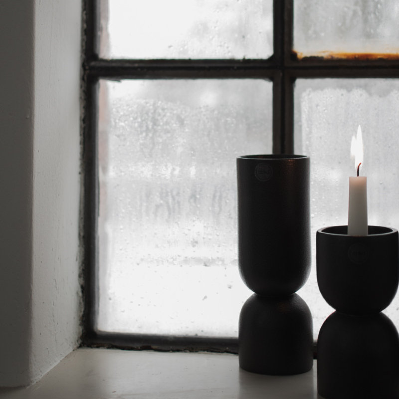 Ashdon Ceramic Table Vase, Black