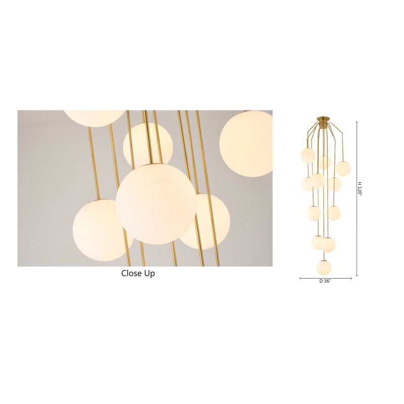 11 - Light Dimmable Tiered Chandelier