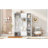 4-in-1 Hall Tree with Padded Bench, 4 Hooks, and Multi-Tier Storage Shelves-129389707
