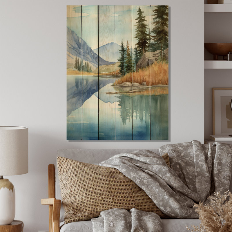 " Autumn Lake Reflections I ", 40" H x 30" W x 0.78" D
