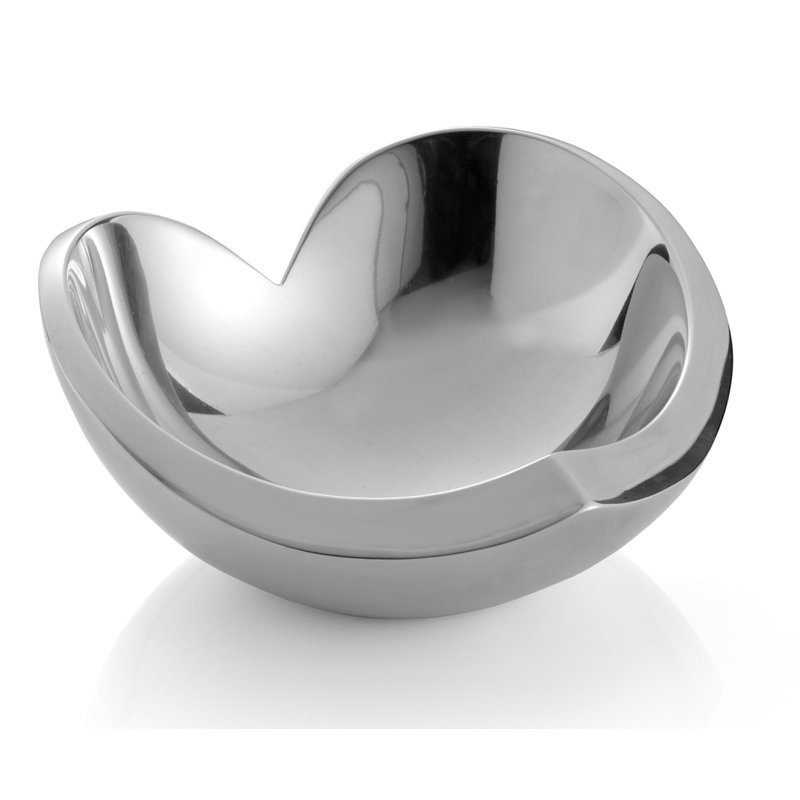 Nambe Love Bow, 3" H x 6.25" W x 10.5" D