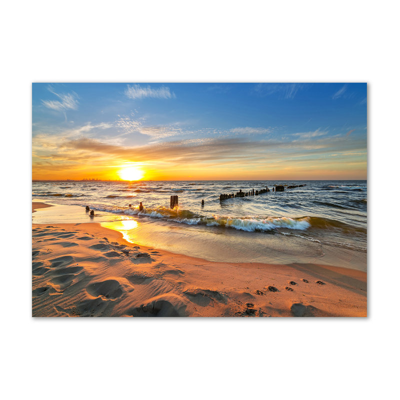 Sunset Beach - Wrapped Canvas Print