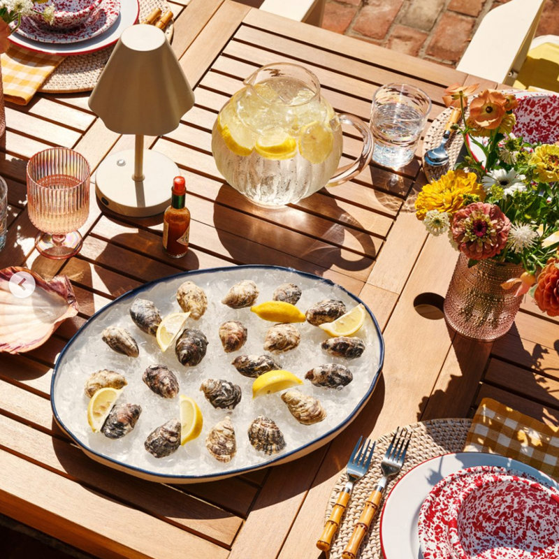 Ensemble repas 13 pièces avec coussins Anautica, Finition pâle, Chaise grise / coussin gris
