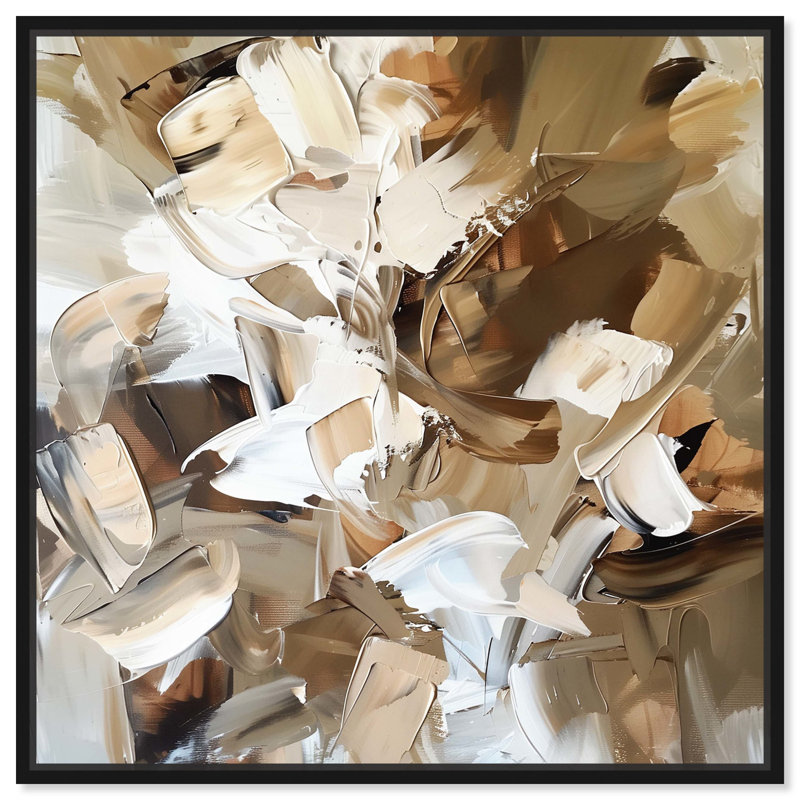 «Earth Tones Canvas Fall» par Art Remedy, H 13 po x l 13 po, Cadre noir