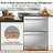 24 Inch Beverage Refrigerator Freestanding or Built-In Drawer Cooler Fridge Under Counter with LED Light and 2 Grid Organizer Classic Series