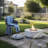 30" Propane Gas Fire Pit Table, 50000 BTU Round Concrete Fire Pit For Outside Patio Deck Garden Backyard- Light Gray