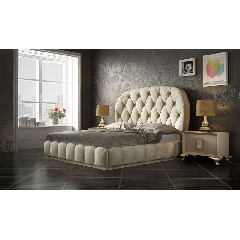 Donza Upholstered Panel Bed, King