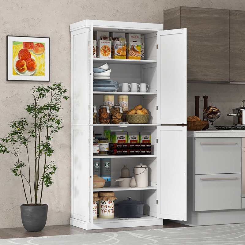 Armoire de cuisine 72,5 po Winston Porter, Blanc